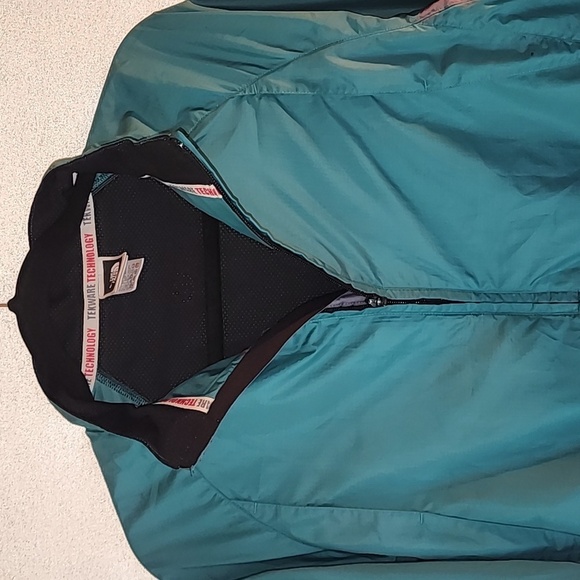 The Northface original Windbreaker Men's Medium Vintage Pullover Half Zip Green - Picture 3 of 10